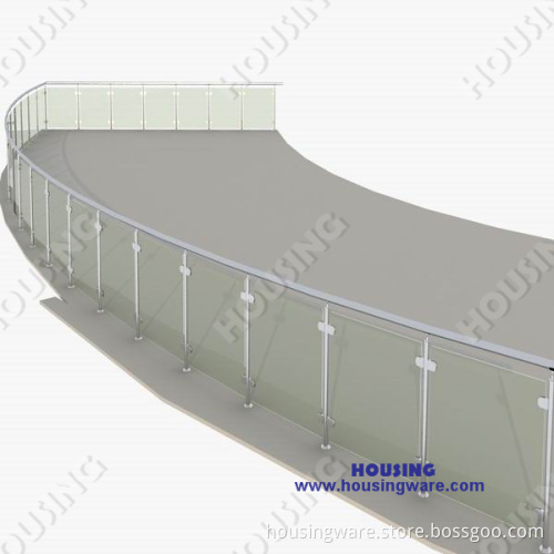Stainless Steel Balcony Glass Railing
